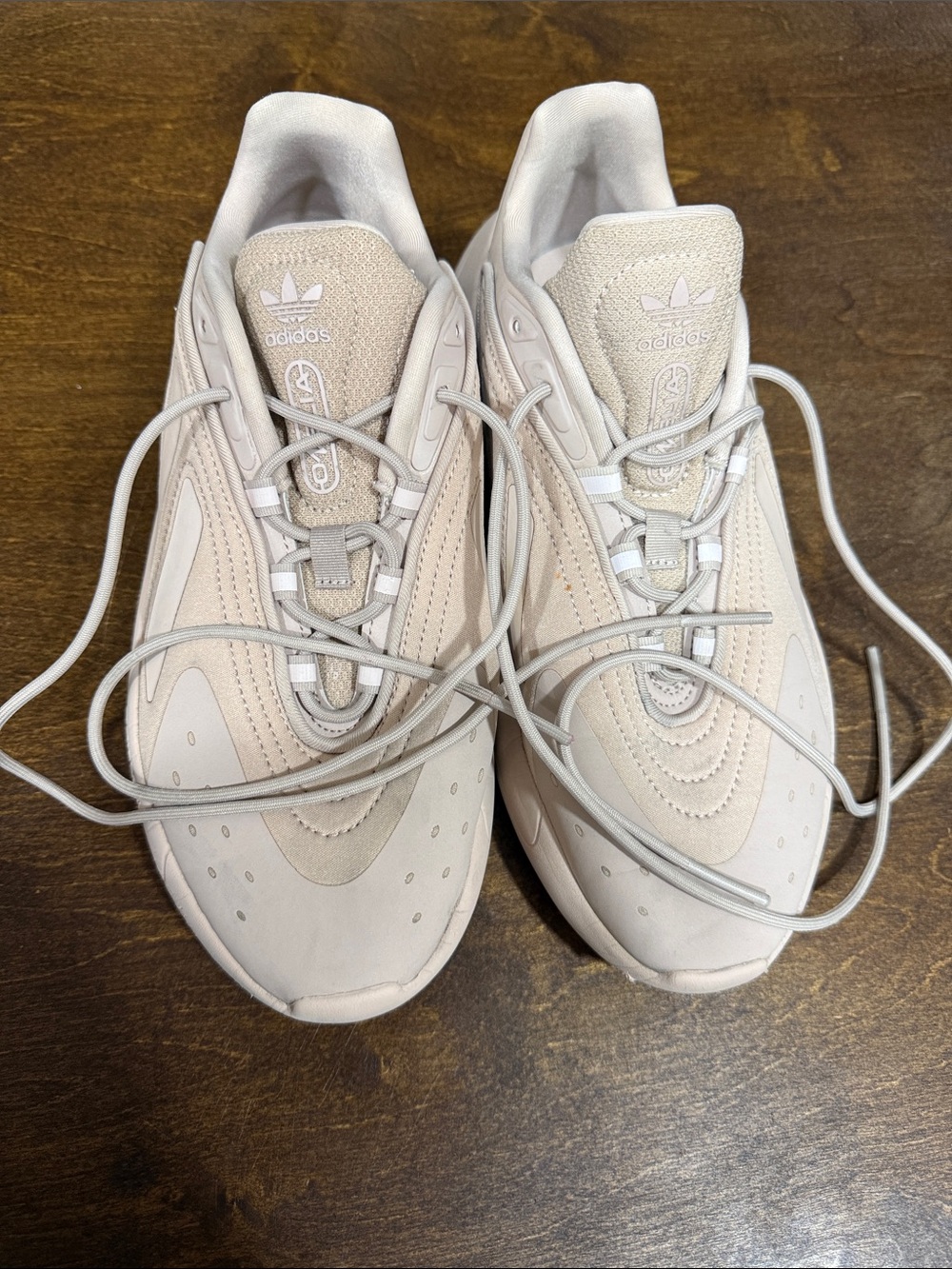 adidas Neutral Cream/Tan Low-Top Sneakers